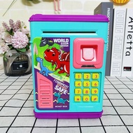 Children atm Machine Piggy Bank Fingerprint Mini Color Cartoon Voice Code Safe Portable Music Piggy 