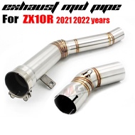 For Kawasaki Zx-10R Zx10R Zx 10R 2021 2022 Slip-On 51mm Motorcycle Exhaust Catalytic Delete Middle L