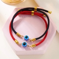 ZIYANG LUCKY CHARM CIRCLE EVIL EYE IN LEATHER STRING CHARM BRACELET Female Female Male