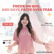 Faith Over Fear Christian Shirt [Pink] Stylish Slim Fit Comfortable To Wear All Occasions by 1Corint