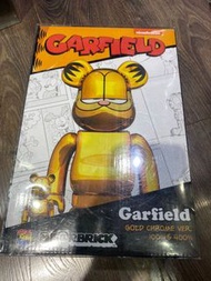 Garfield Bearbrick gold chrome ver. 100% & 400% medicom