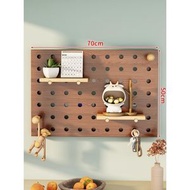 全城熱賣 - ins風電錶箱洞洞板壁掛裝飾畫餐廳弱電源遮擋掛畫配電盒♛胡桃色橫款70*50（容納62*42）♛+贈品