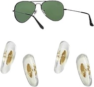 2 Pairs Replacement Nose Pads for Ray-Ban Aviator RB3025 3026 Sunglasses Repair Kit (Golden)