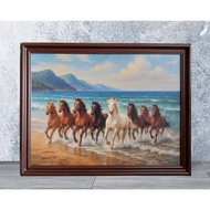 Photo Frame With 8 Horse Pictures Print On Canvas 15x20 Inches Enhance Feng Shui