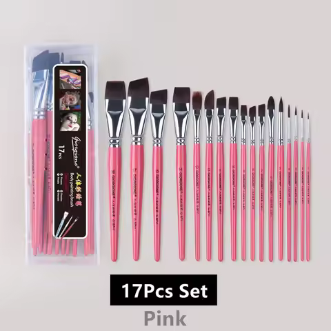7/10/17Pcs Painting Brush Face Body Painting Brushes Tool Set ,High Quality Artist Watercolor Tools