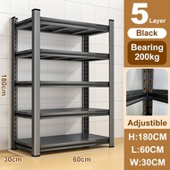 5 Tier Heavy Duty Rack Boltless Rack Metal Rack Shelve Rack Rak Besi Kitchen Store Storage Rack Rak 