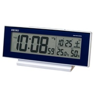 Seiko clock alarm clock, table clock, natural table clock, always lit 03: light gold pearl, some wood grain 8.3×20.6×5.0cm SQ788B