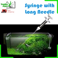 Syringe with long needle 50cm - aquarium fertilizer, excel, carbon, h202 algae killer injection spot