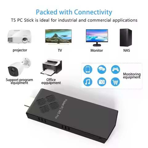 T5/W5 PRO Mini PC Windows 10 Home Computer Pocket PC Atom X5-Z8350 8GB RAM 128GB ROM 2.4G/5G WiFi BT