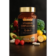 [Buy 2 Free 2] Vitamin B Complex Plus 13-in-1 - Rambut, Kulit & Kuku Sihat / 13 Vitamin Dalam 1 Kaps