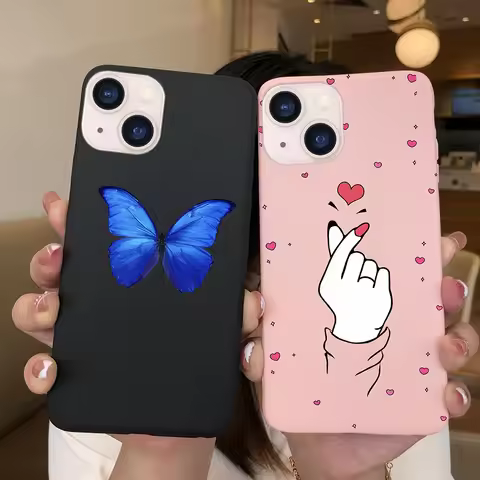 For Apple iPhone 13 Case Soft Slim Funda Daisy Butterfy Heart Phone Cover For iPhone 13 iPhone13 Min