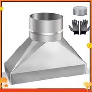 Duct Transition Adapter Rectangular to Round, Microwave Vent Kit 4" Dia X 3-1/4" X 10" L in Galvaniz