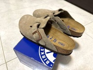 ✨BIRKENSTOCK✨ Boston 波士頓 勃肯鞋 半包 Taupe Suede  麂皮 窄版 24cm 歐碼37 淺棕色 沙色