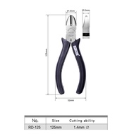 เครื่องตัดสายไฟฟ้าคีมตัดทแยงมุมสำหรับตัดสายไฟเบอร์กรรไกรตัดสายไฟสำหรับ RD-125ช่างไฟฟ้า | RD-150