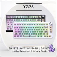 [Ready Stock] YG75 Wireless 75% Mechanical keyboard Gasket Mounted  | wireless GMMK pro with knob | 