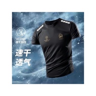 Quick-Drying Short-Sleeved Men Summer Royal Malaysia Bazaar Football Sports T-Shirt Running Fitness 