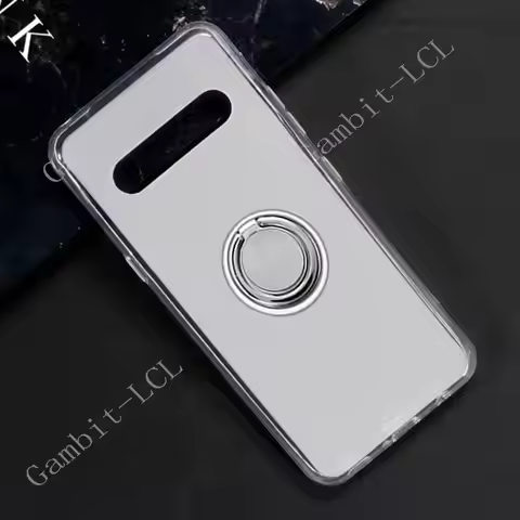 For LG V60 ThinQ 5G V60ThinQ 6.8" 2020 LM-V600 A001LG Back Ring Holder Bracket Phone Cover TPU Soft 