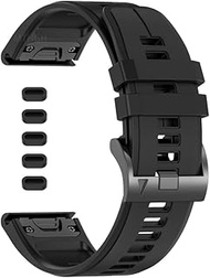 Garmin Fenix 7/6/5 Smartwatch Watch Band + Dust Plugs 5 Pack Watch Band for Fenix E /8-47mm Soft Sil