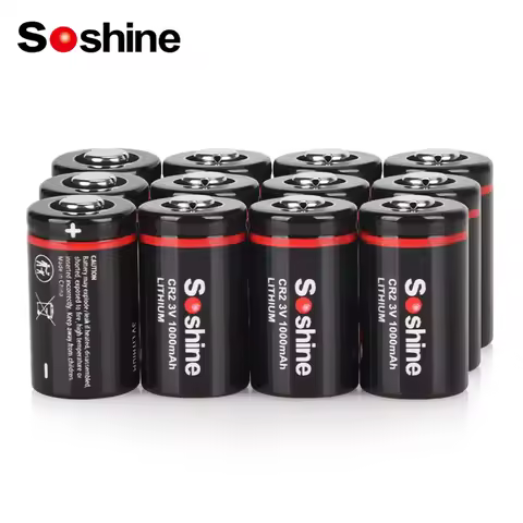 Soshine CR2 3V Primary Lithium Battery 3-Volt 1000mah Batteries Non-Rechargeable Battery for Microph