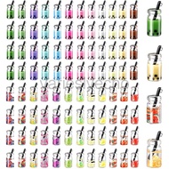 20 Packs Milk Tea Charms DIY Keychain Pendant Boba Charms Colorful Mini Bottle Charms Pendant Fruit 