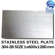 แผ่นสแตนเลส สตีล เกรด 304-2B ขนาด 1x600x1200 mm STAINLESS STEEL PLATE 304-2B SIZE 1x600x1200 mm