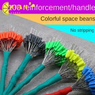 XIANS 200pcs Fishing Bobber Stopper, transparent Fishing Supply Rubber Bean,  Soft 6size Float Space