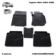 ถาดยางรองพื้นรถยนต์ ผ้ายางปูพื้นรถยนต์ 3 ชิ้น สีดำ สำหรับ โตโยต้า Toyota Altis ปี 2014-2018