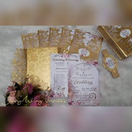 JIP 5X7 INCHES LEAF LAZERCUT FOR WEDDING,BIRHTDAY,DEBUT,CHRISTENING,ETC INVITATION COVER