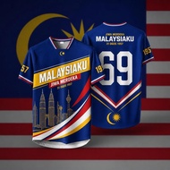 69th Malaysia Independence Day 1957 National Day 2026 Malaysia Flag Printing Full Sublimation, Short