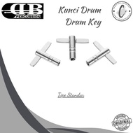 Kunci Drum Tuning Drum Besi Chrome Tune Key Lubang Gantungan Kunci K01
