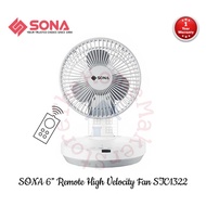Sona 6" Remote High Velocity (Desk/Table/Personal) Fan STC1322 | STC1322