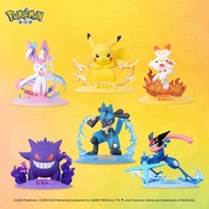 Official Pokémon Playful Gengar Pikachu Fairy Eevee Small Size Figurine Pokémon Ornament