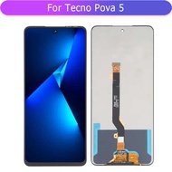 ▷ Para Sa Tecno Pova 5 Lh7n Full LCD Display Touch Screen Complete Glass Digitizer Assembly Mobile P