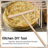 Flash Trend 12pcs T Shape Crepe Maker Pancake Batter Wooden Spreader Stick , Wooden Crepe Tools , cr