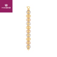 HABIB Oro Italia 916 Yellow, White and Rose Gold Bracelet GW42160123-TI