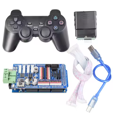 PS2 Joystick Remote Control+ Mega2560 Board+ 4 Channel Motor 9 Channel Servo Driver Board for Arduin