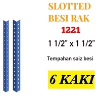 Besi angle Rak lubang 6 kaki/slotted angle bar 6ft