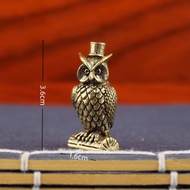 Brass Owl Couple Statue Mr. & Mrs. Owl Figurine Romantic Desk Decor for Home Office Tea Pet Valentin