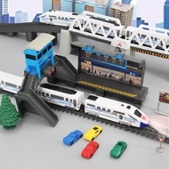 Children's High Speed Railway Train With Track Boy DIY Assemble Electric Rail Train Set Harmony Car Model Toys Christmas Gift