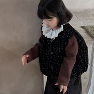 2025 Children's Vest Children's Clothing Girls Western Style Retro Loose Floral Thickened Quilted Co