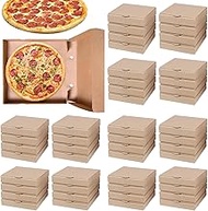 RHBLME 30 Pack Pizza Boxes, 7.3 x 7.3 x 1.6 Inch Small Pizza Boxes Corrugated Cardboard Pizza Box, R