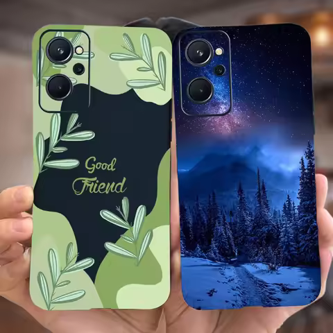 For Realme 9i Case RMX3491 Stylish Art Painted Cover Soft Silicone Phone Cases For Oppo Realme 9i 9