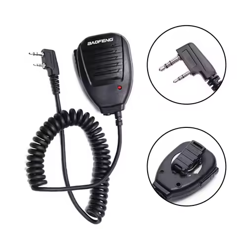 2 Pins Handheld Speaker Mic Microphone For Baofeng UV-5R BF-888S Radio Walkie-Talkie Back With Stron