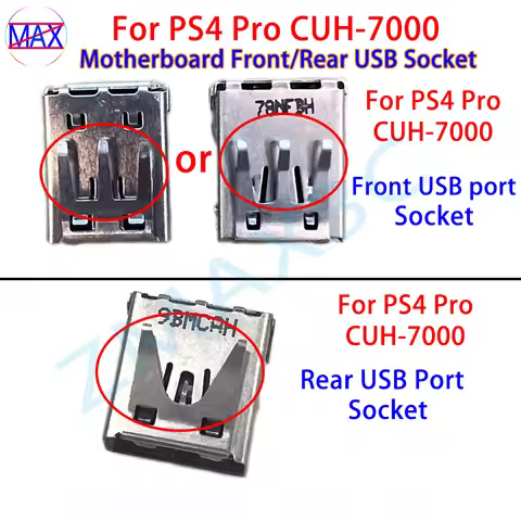 1pcs Original Motherboard Front USB Port Socket For PS4 Pro Console CUH-7000 Host Mainboard Rear USB