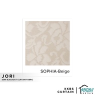 KKBS CURTAIN Jori Sophia Curtain Fabric Cut by Meter - Beige (116")