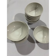 Set of 10 small cups of ivory white 9cm dipping sauce, bowls of Hao Canh fish sauce