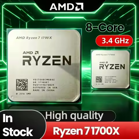 AMD Ryzen 7 1700X Eight-Core 3.4 GHz Socket AM4 AMD R7 1700X CPU Processor YD170XBCM88AE
