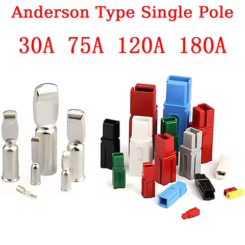 10/20/100 Pcs Anderson Type Connectors 30A 75A 120A 180A Plug 600V DC Battery Connector UPS Power Pl