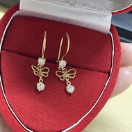 Anting emas muda kupu-kupu + anting emas 1 gram + anting wanita emas