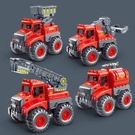 Children's Fire Truck Ladder Truck Lift Rescue Truck Water Sprinkler Truck Boys Inertia Toy Car Simu